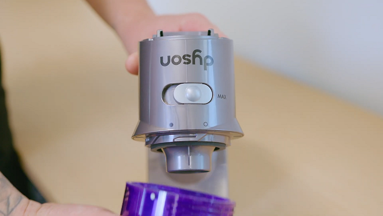 Remove the filter by unscrewing it and pulling it off the main body.