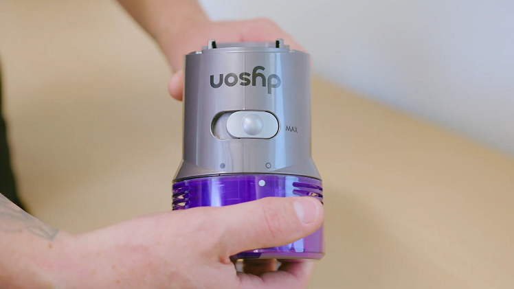 Remove the filter by unscrewing it and pulling it off the main body.